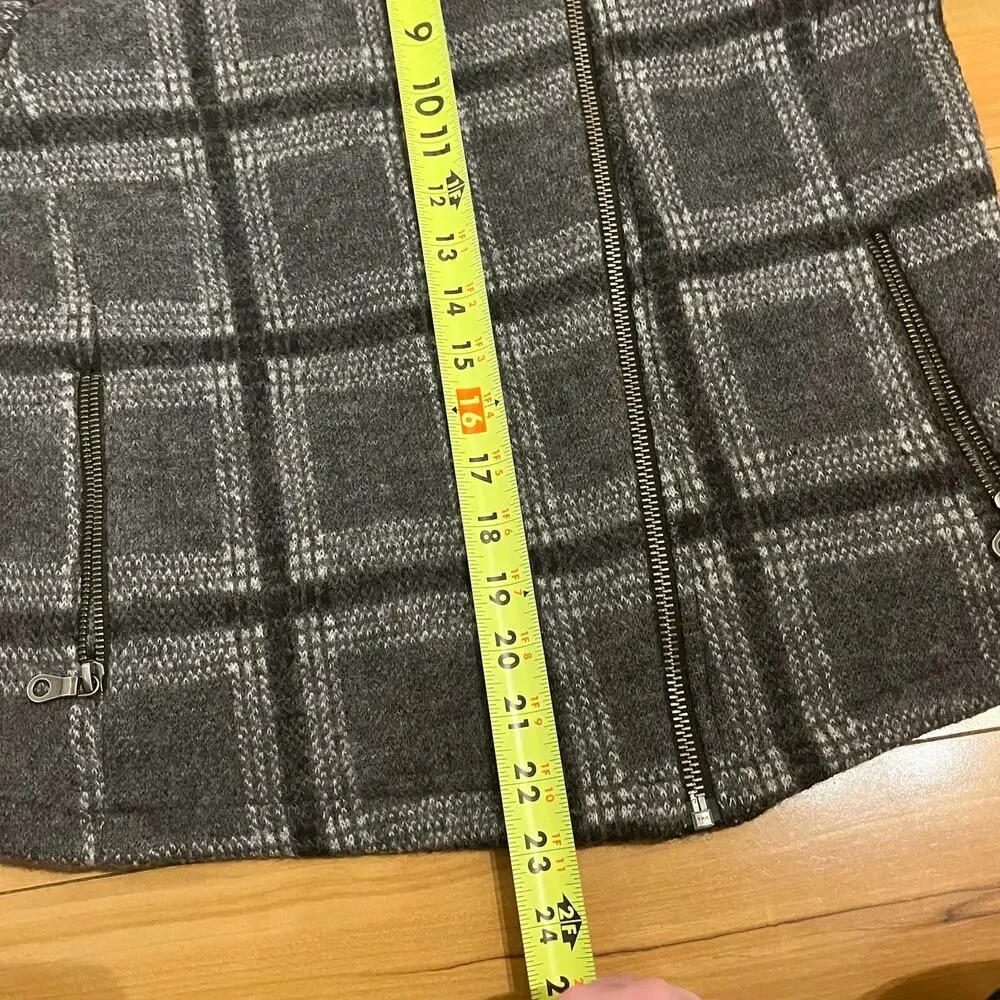 Joie Plaid Wool Jacket Medium Winter Workwear